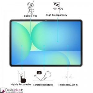 Planšetės ekrano grūdintas stiklas (Samsung Galaxy Tab S10 Fe Plus)